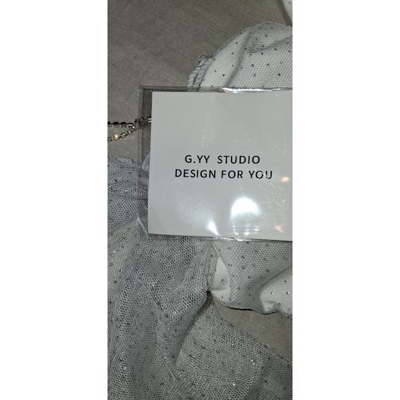 ✨ Sparkly White Mesh Dress – G.YY Studio ✨ - Picture 5 of 6